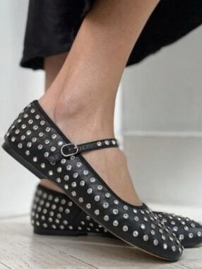 House of Harlow 1960 Flashy Studded Ballerina Flats
